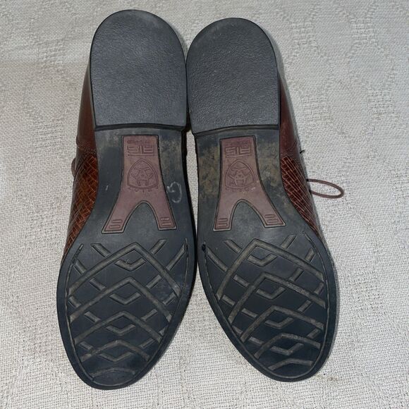 Ariat We Men’s Weaved Bootie Size 8.5 B Brown Leather Going Out Party Fun - Picture 6 of 12